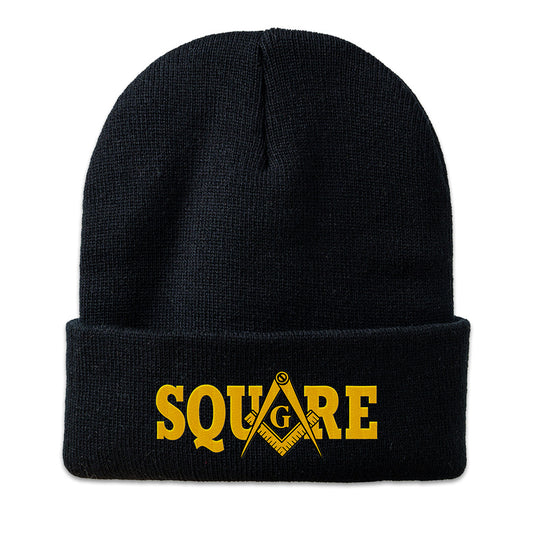 Square Beanie - Embroidered