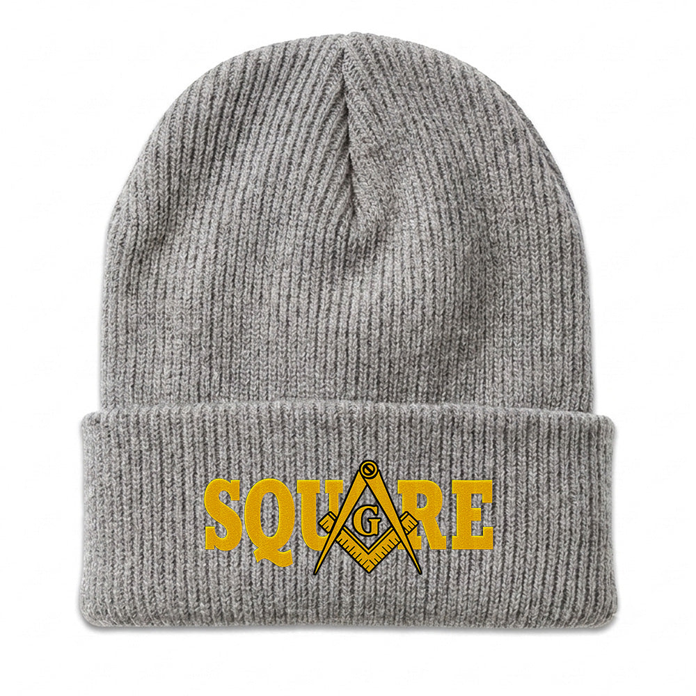 Square Beanie - Embroidered