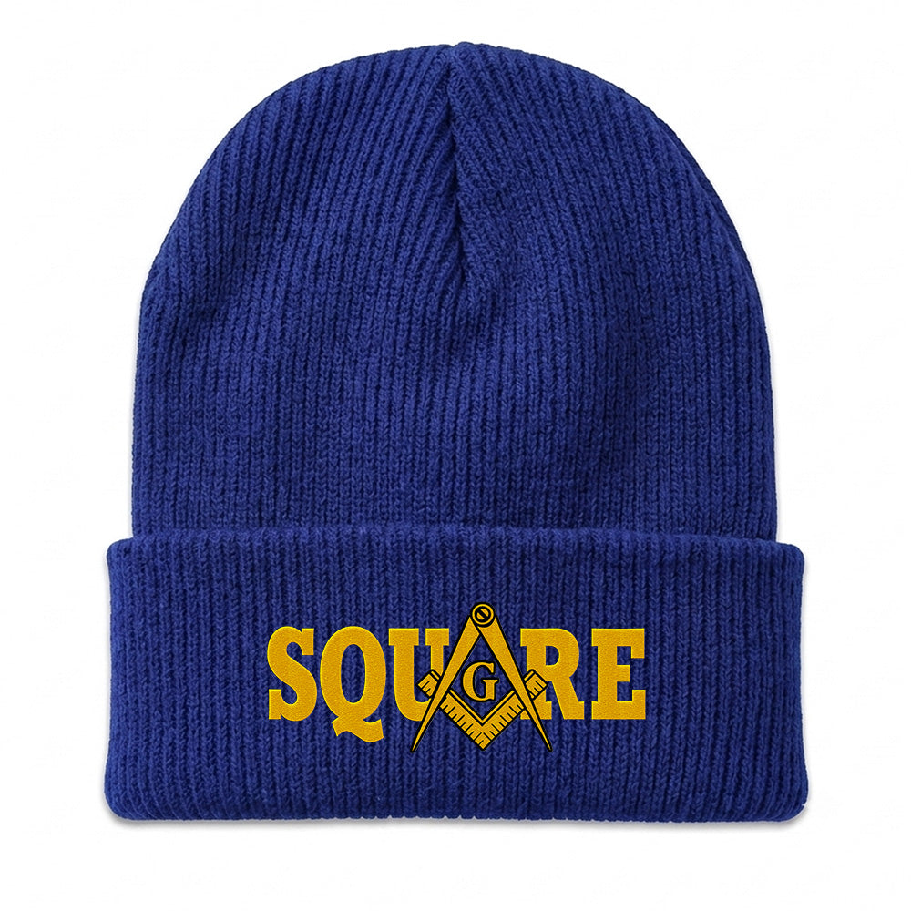 Square Beanie - Embroidered