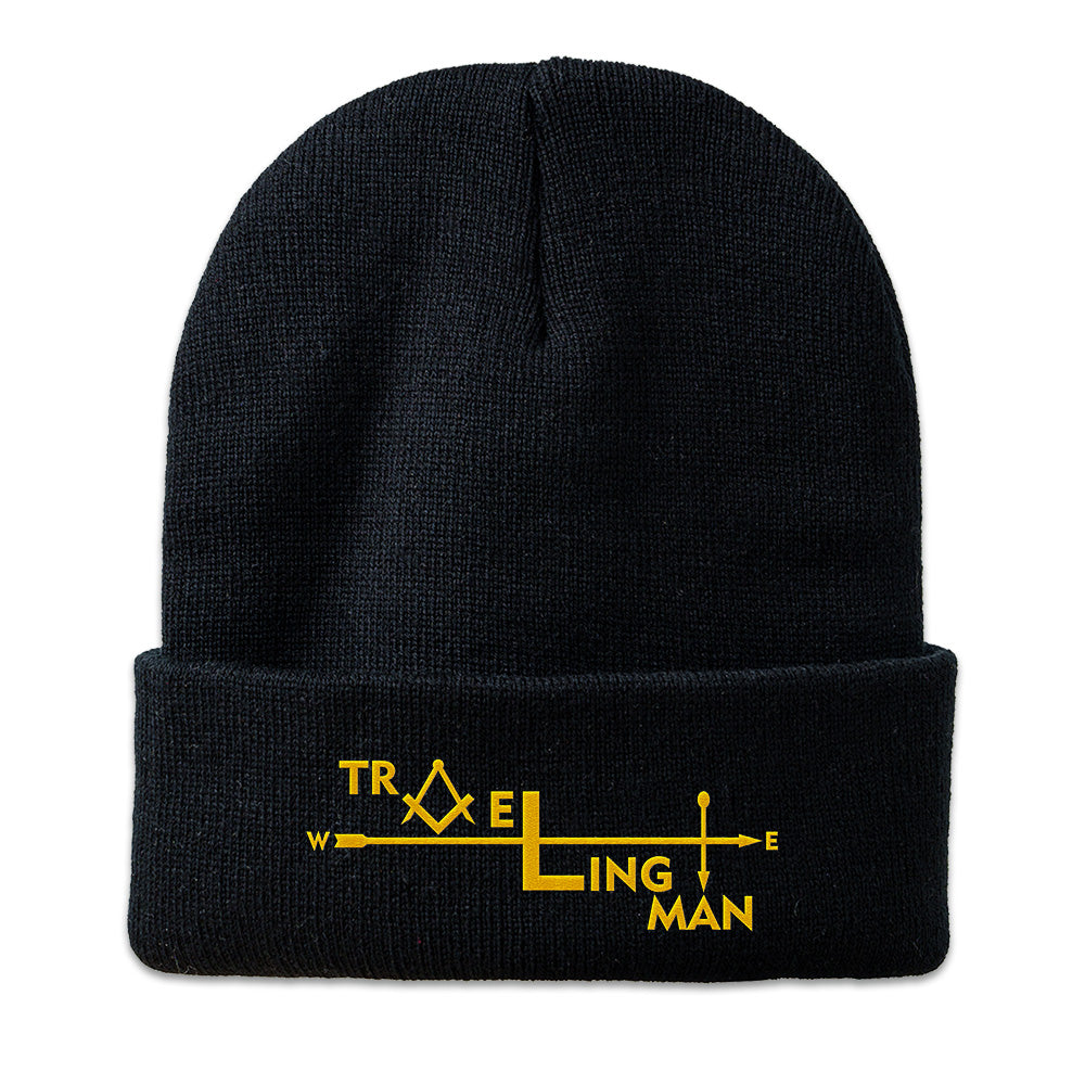 Traveling Man Beanie - Embroidered