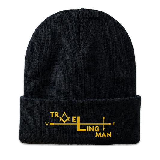 Traveling Man Beanie - Embroidered