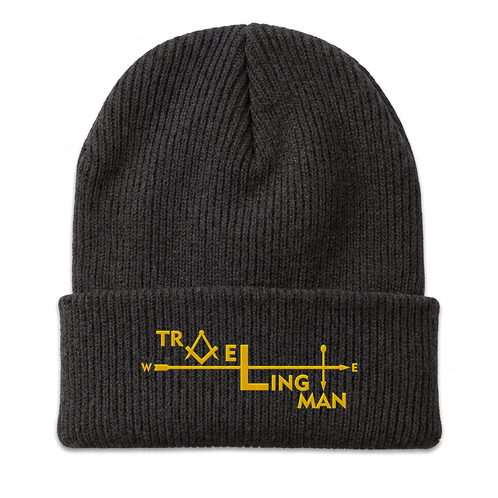 Traveling Man Beanie - Embroidered