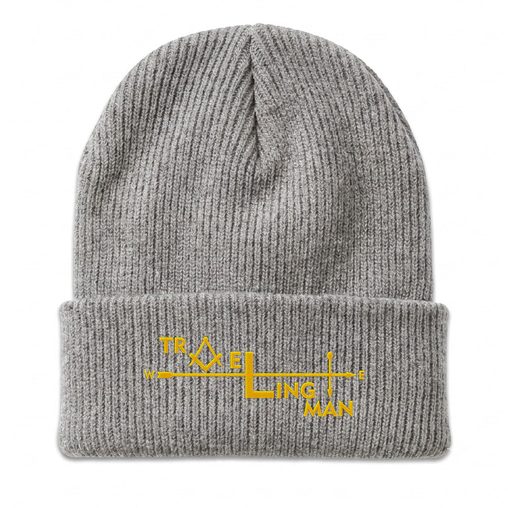 Traveling Man Beanie - Embroidered