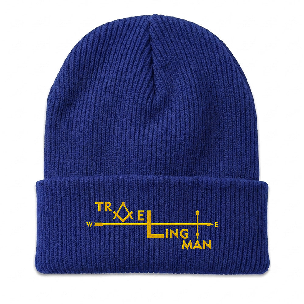 Traveling Man Beanie - Embroidered